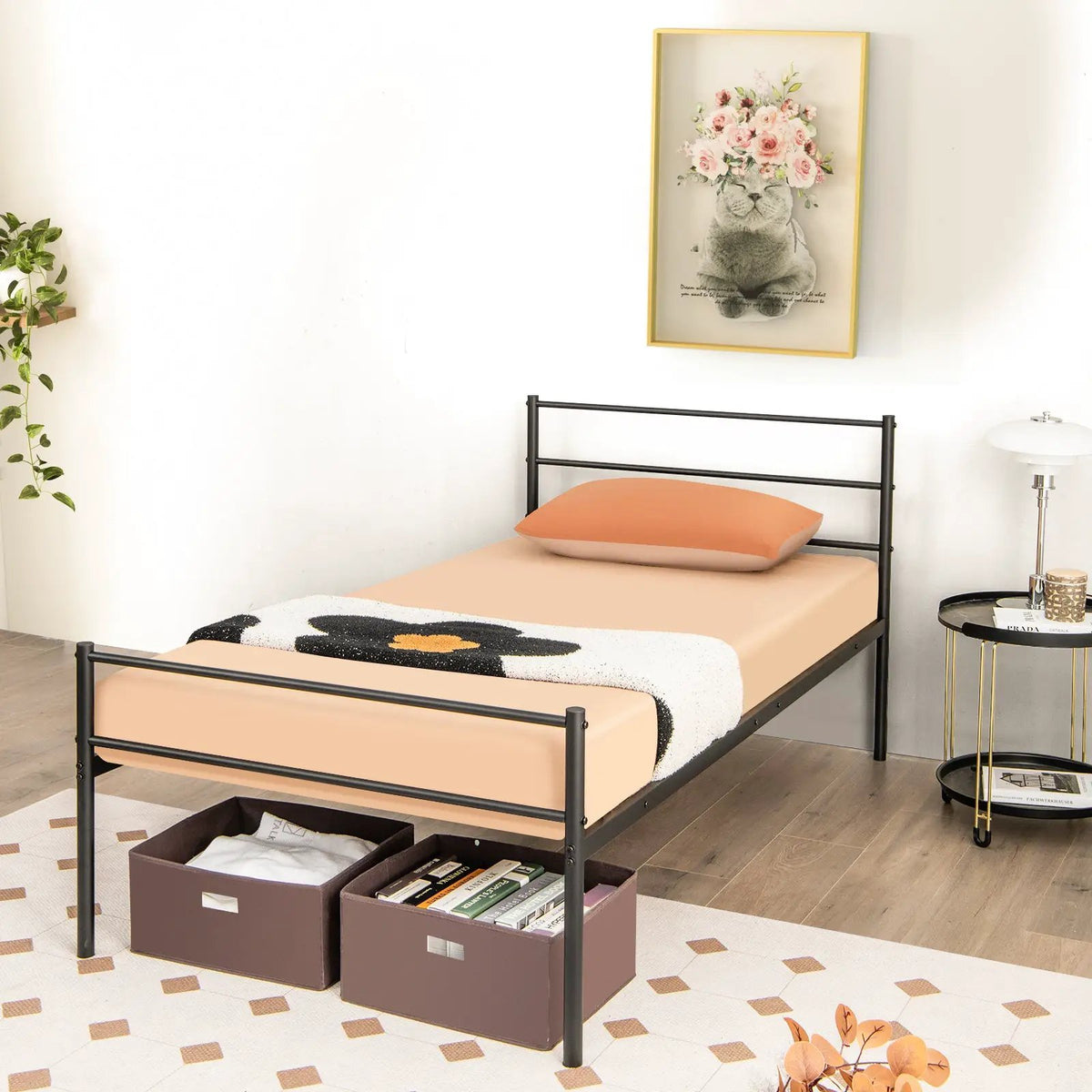 Twin Size Metal Bed Frame Platform with Headboard, photo 7 of 9