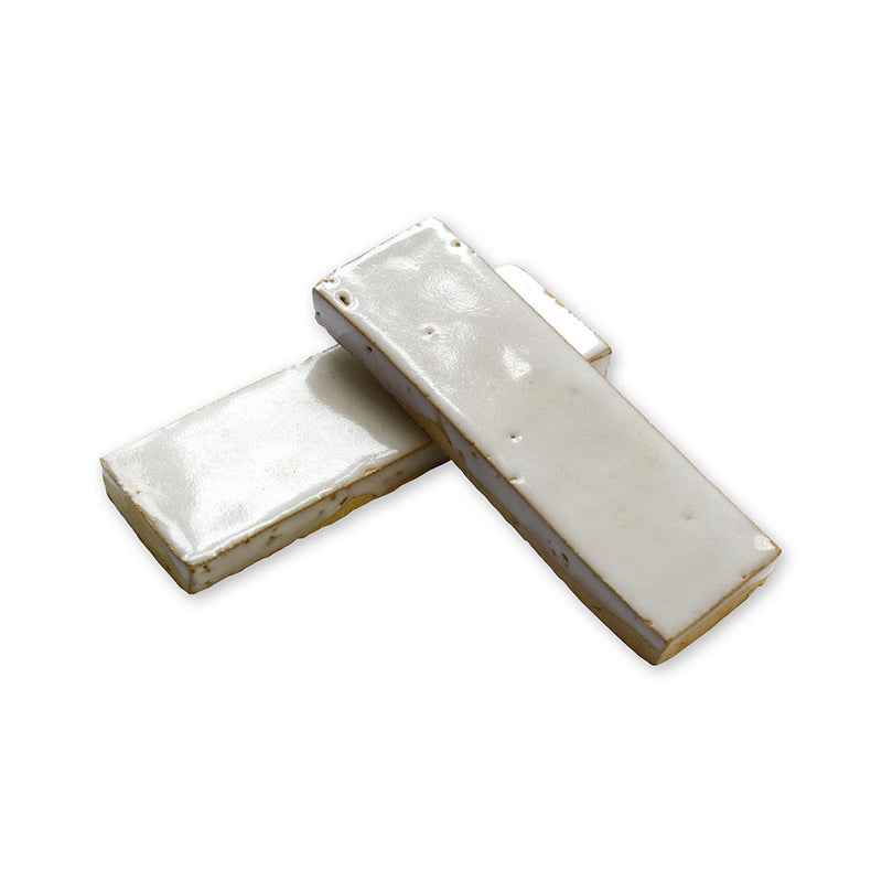 Blanc Fes Glossy Subway Zellige Tiles 2x6 Zellige Glossy 2x6 Tiles — 2