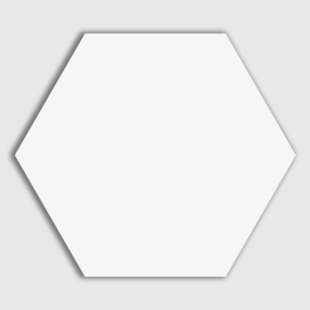 Blanc Matte Hexagon Ceramic Tiles 8 1/4 Ceramic Matte 8x8 Tiles