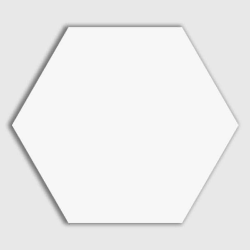 Blanc Matte Hexagon Ceramic Tiles 8 1/4 Ceramic Matte 8x8 Tiles