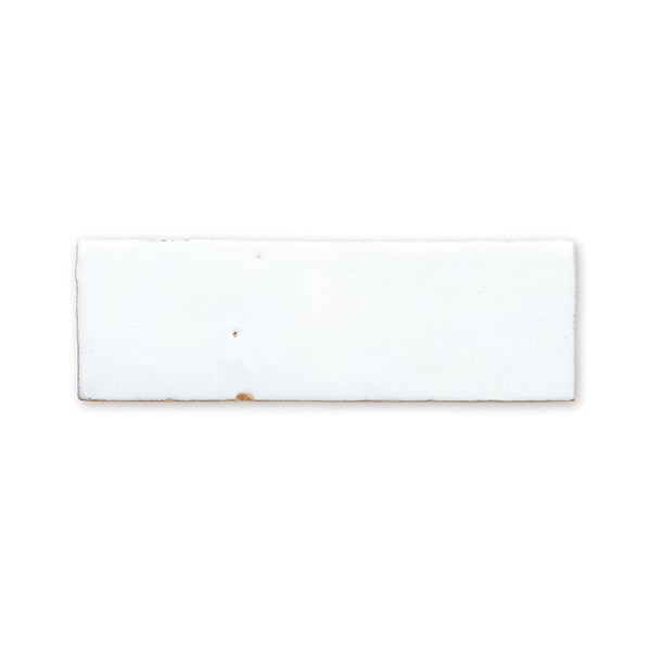 Blanc Niege Glossy Subway Zellige Tiles 2x6