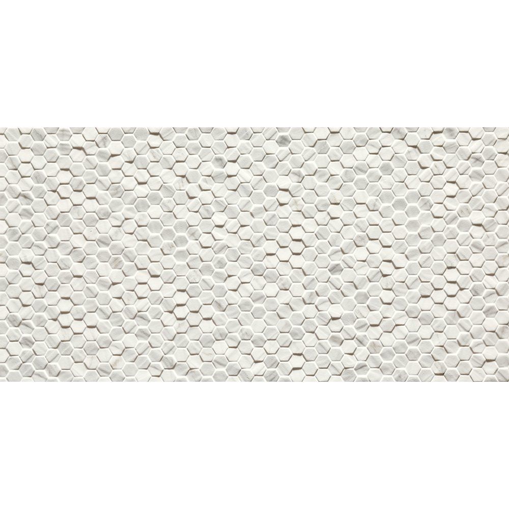Blanco Honed Esagonetta Marble Look Porcelain Wall Decos 12x24 Porcelain Honed 12x24 Wall Decos