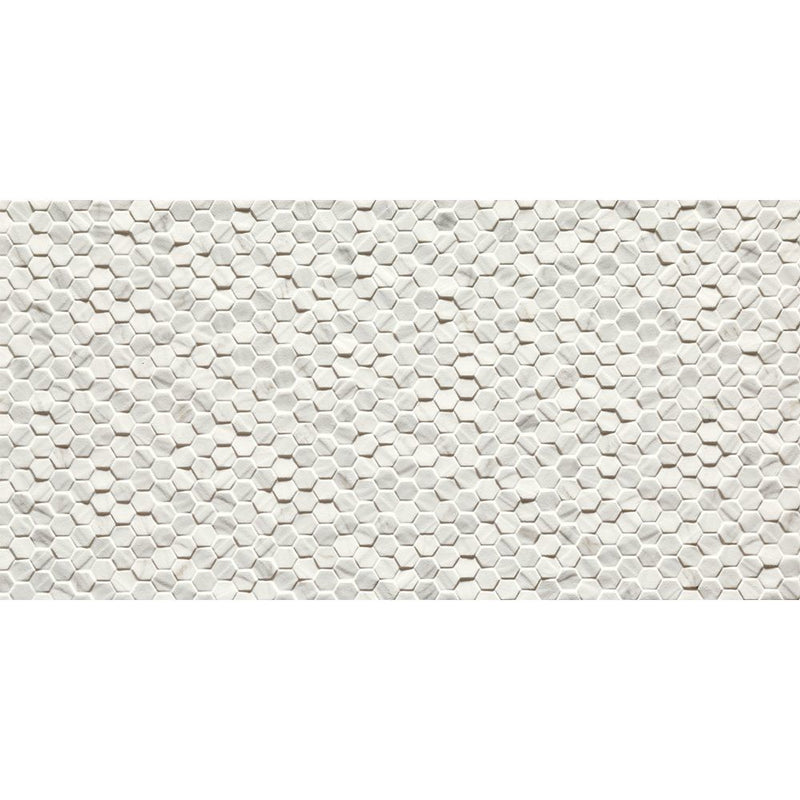 Blanco Honed Esagonetta Marble Look Porcelain Wall Decos 12x24 Porcelain Honed 12x24 Wall Decos