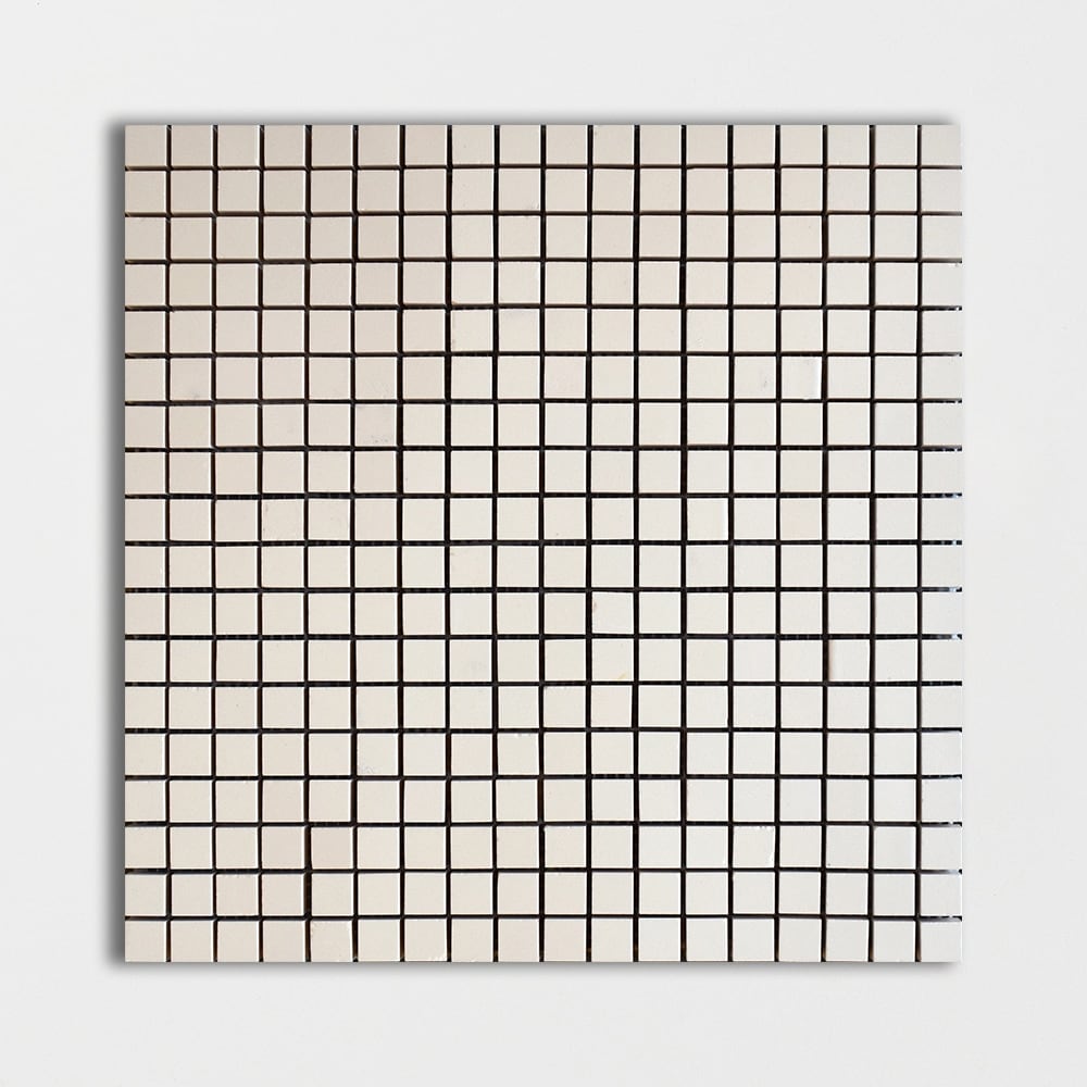 Blanco Puro Glossy 5/8x5/8 Colore Look Ceramic Mosaics 11 1/2x11 1/2 Ceramic Glossy 12x12 Mosaics