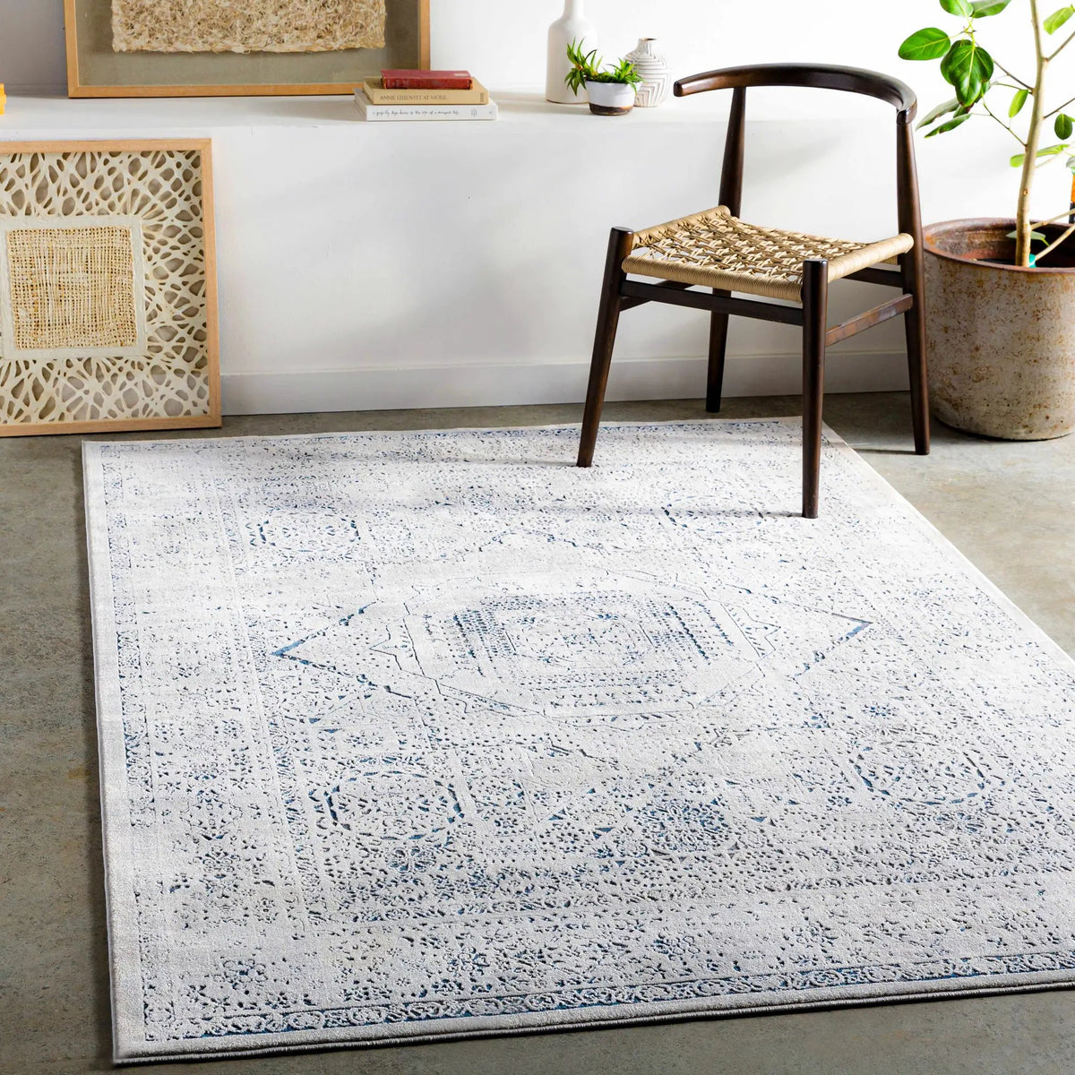 Blantyre Faux Silk Rug - Clearance, installed in a room