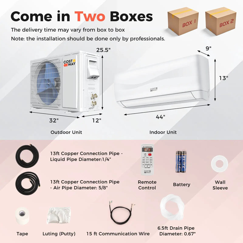 Blast Series 24000 BTU 18.5 SEER2 208-230V Ductless Mini Split Air Conditioner and Heater by DirectDeals