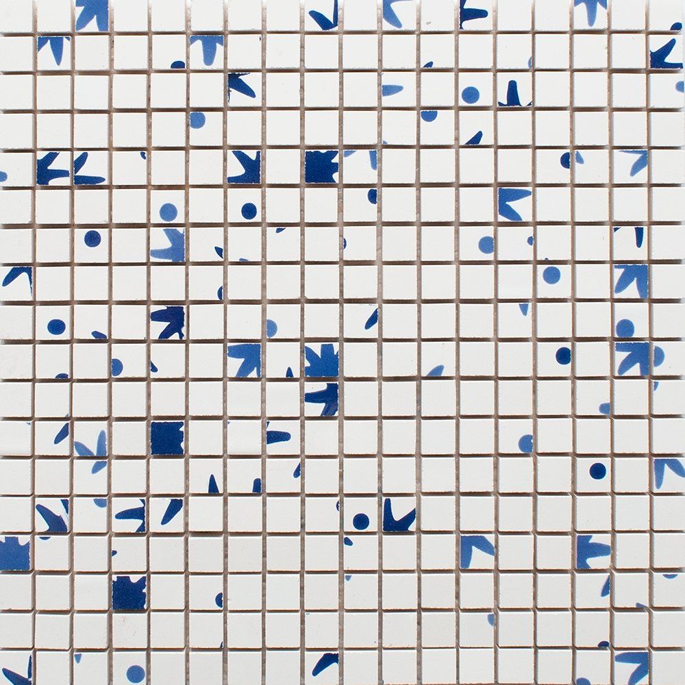 Blau Glossy Der Vogel Colore Look Ceramic Mosaics 11 1/2x11 1/2 Ceramic Glossy 12x12 Mosaics