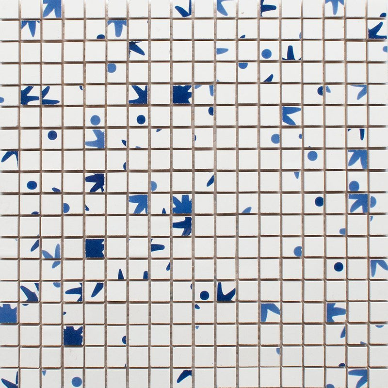Blau Glossy Der Vogel Colore Look Ceramic Mosaics 11 1/2x11 1/2 Ceramic Glossy 12x12 Mosaics
