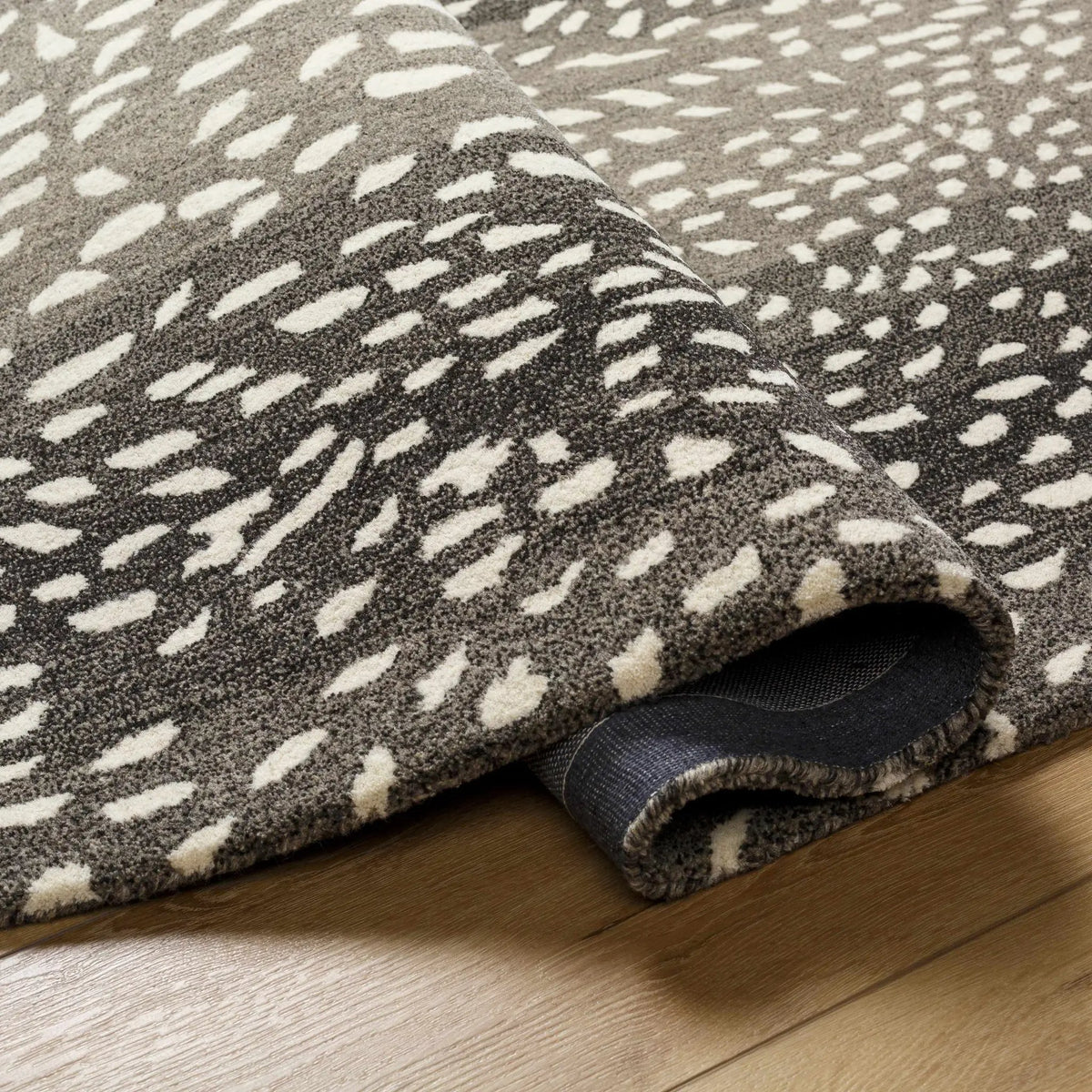 Athena Giraffe Print Wool Rug, detail 2