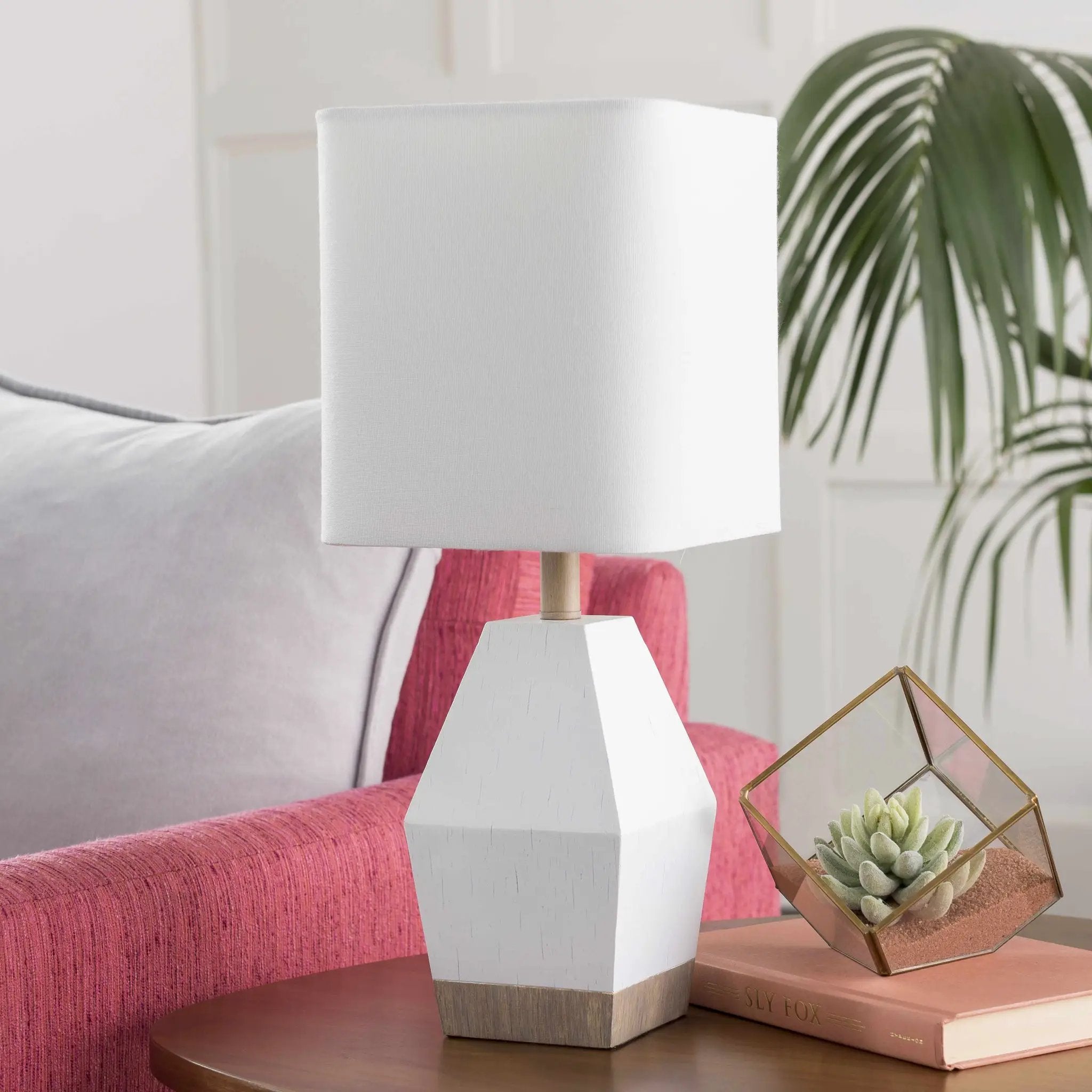 Blinsung White Contemporary Table Lamp - Clearance by Boutique Rugs