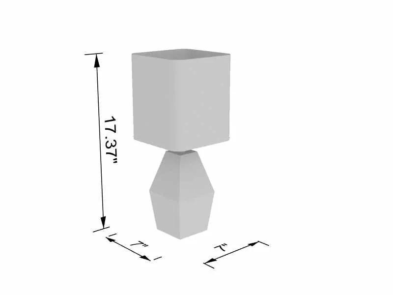 Blinsung White Contemporary Table Lamp - Clearance by Boutique Rugs