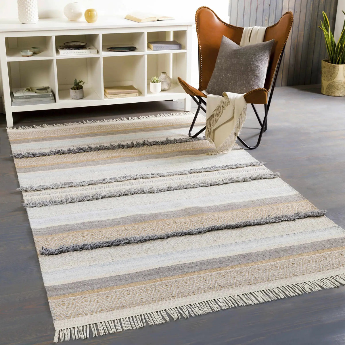 Ballinrobe Flatweave Performance Rug - Clearance, installed in a room