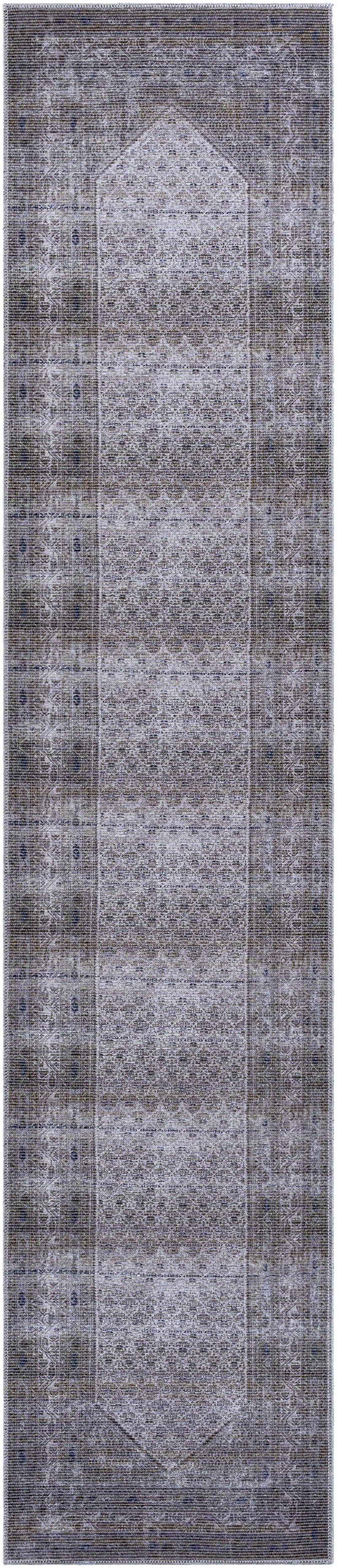 Brown Ballinasloe Vintage Washable Area Rug - Clearance by Boutique Rugs