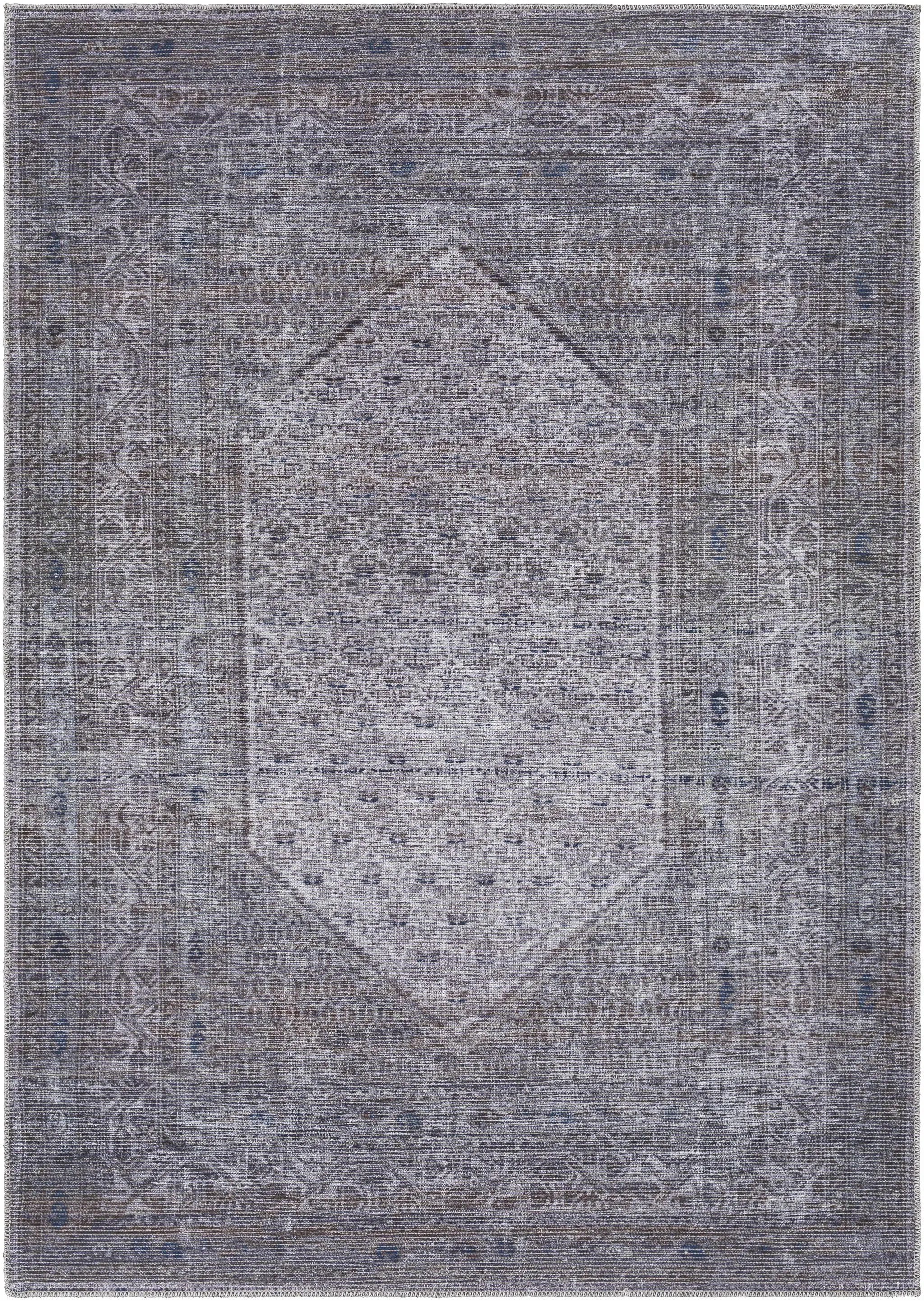Brown Ballinasloe Vintage Washable Area Rug - Clearance by Boutique Rugs