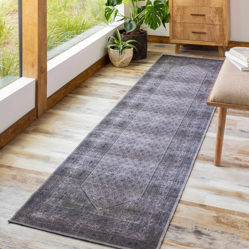 Brown Ballinasloe Vintage Washable Area Rug - Clearance by Boutique Rugs