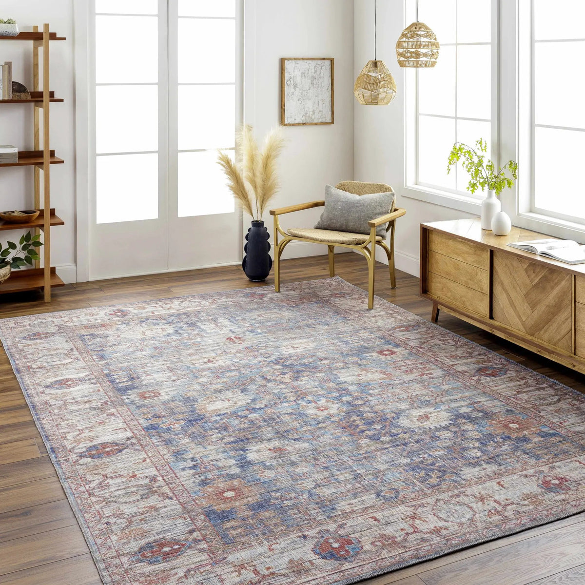 Balindong Washable Printed Jute Rug - Clearance, installed in a room