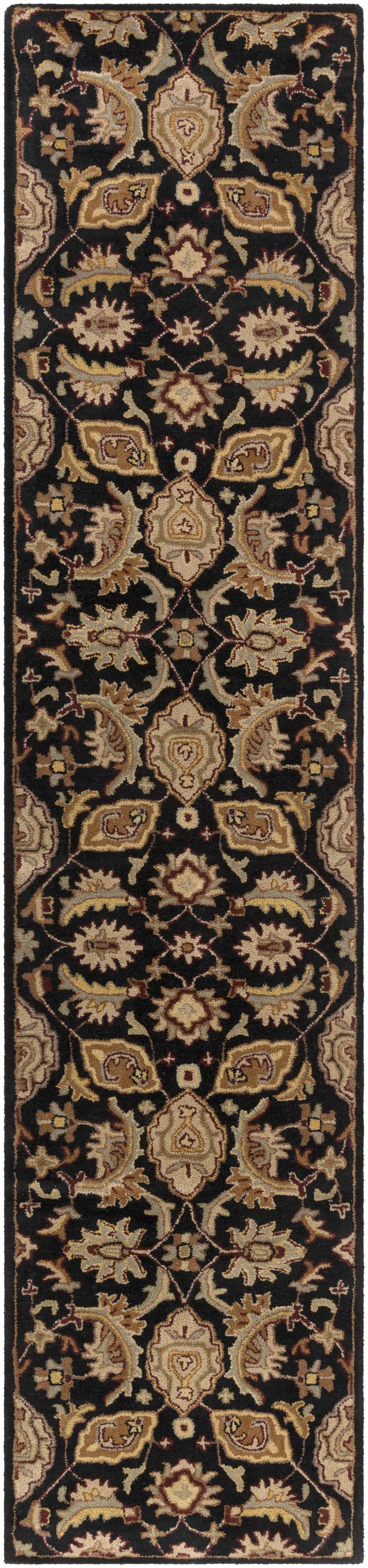 Blomkest Black&Yellow Traditional Wool Carpet, photo 3 of 15
