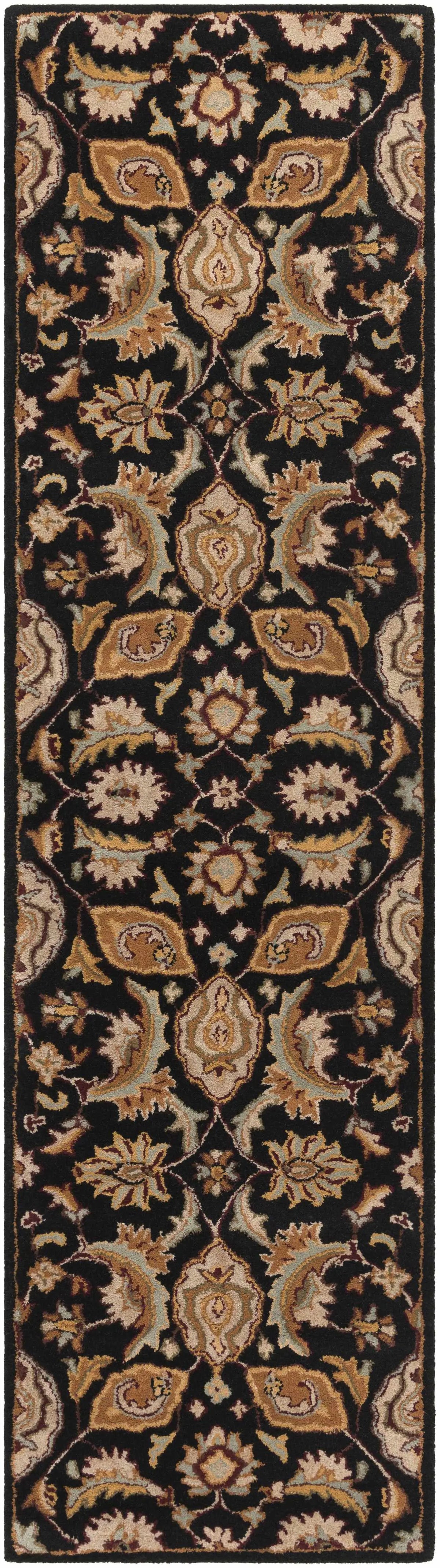Blomkest Black&Yellow Traditional Wool Carpet, photo 4 of 15