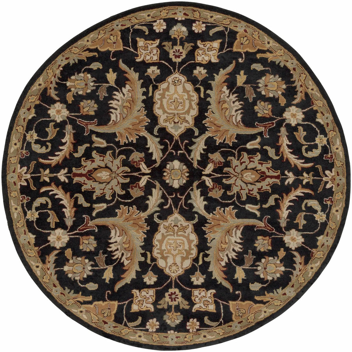 Blomkest Black&Yellow Traditional Wool Carpet, photo 5 of 15
