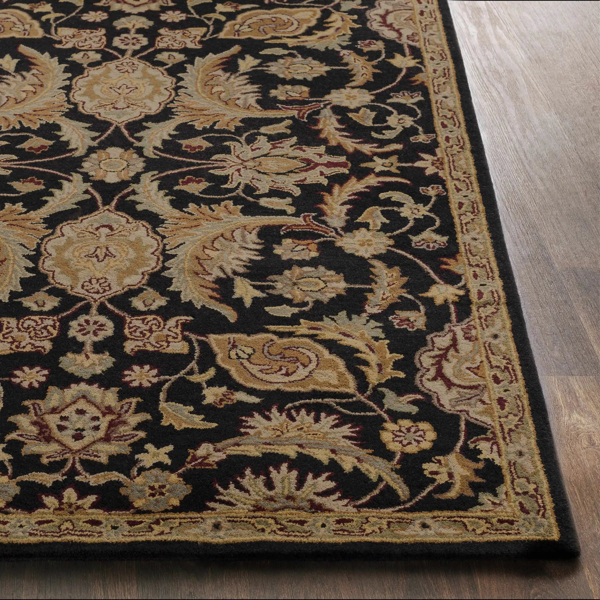 Blomkest Black&Yellow Traditional Wool Carpet, photo 11 of 15