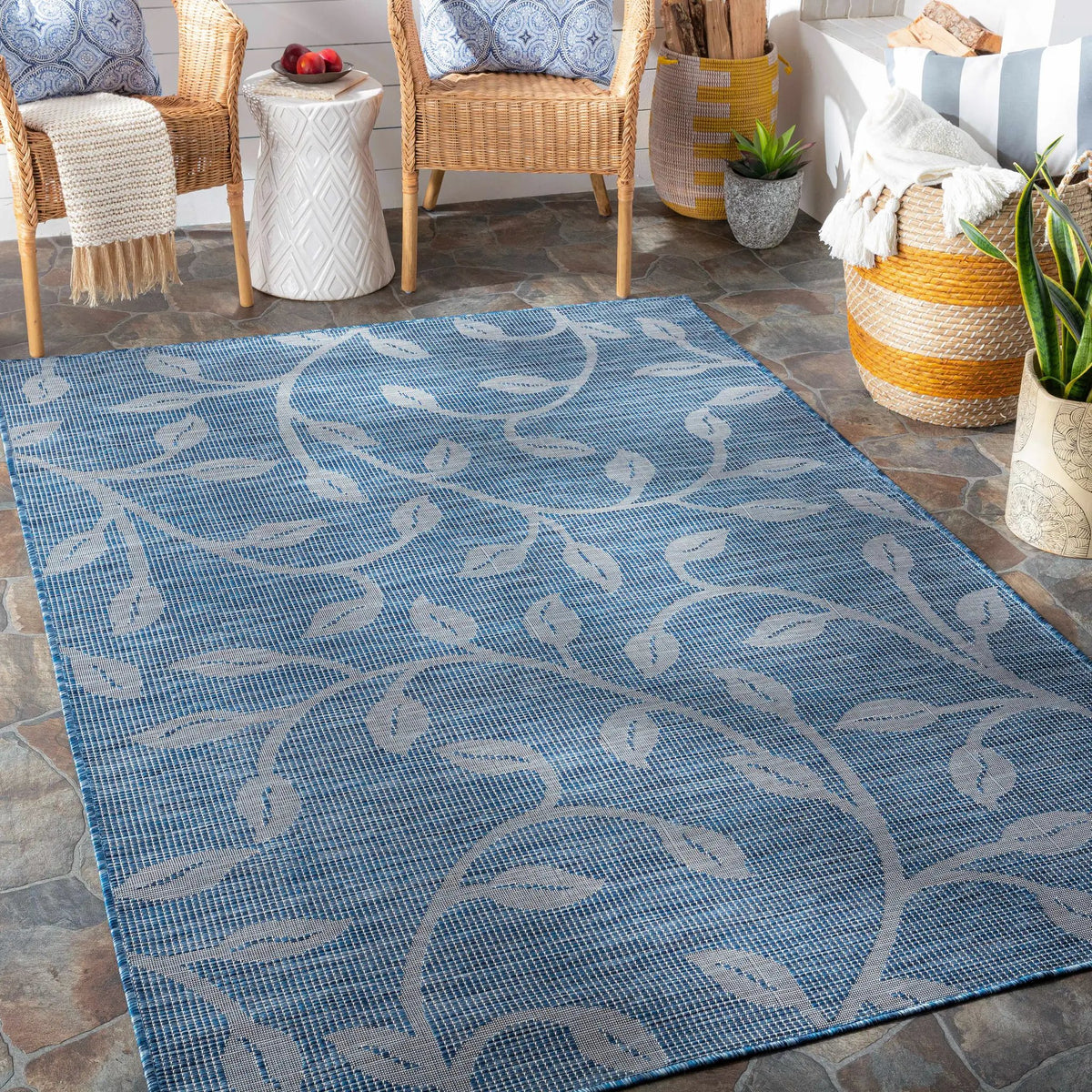 Blair Outdoor Area Rug - Clearance, installed in a room