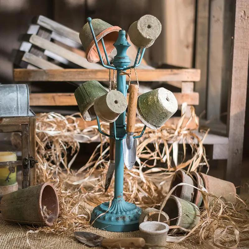 Blue Cup Holder Planter Holder by RusticReach