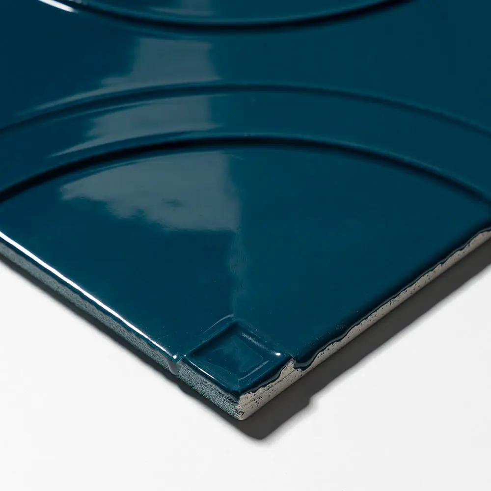 Blue Glossy Ceramic Accent Tiles 8x8 room scene 3