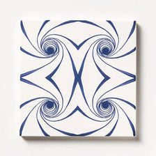 Blue Glossy Ceramic Tiles 6x6