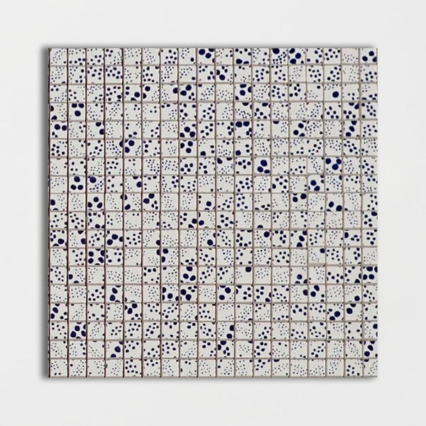 Blue Glossy Polca Colore Look Ceramic Mosaics 11 1/2x11 1/2