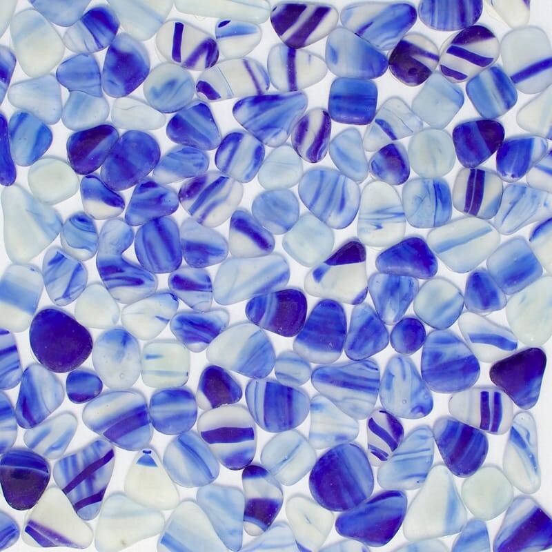 Blue Matte Beach Glass Mosaics 12x12 Glass Matte 12x12 Mosaics — 3