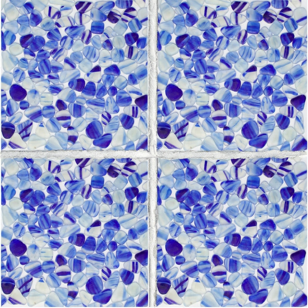 Blue Matte Beach Glass Mosaics 12x12 Glass Matte 12x12 Mosaics