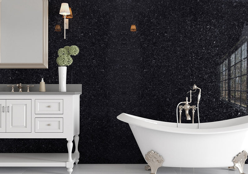 Blue Pearl Polished Granite Slab Random room scene