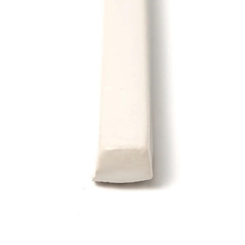 Blush Cream Glossy Edge Trim Ceramic Moldings 5/8x6 closeup 4