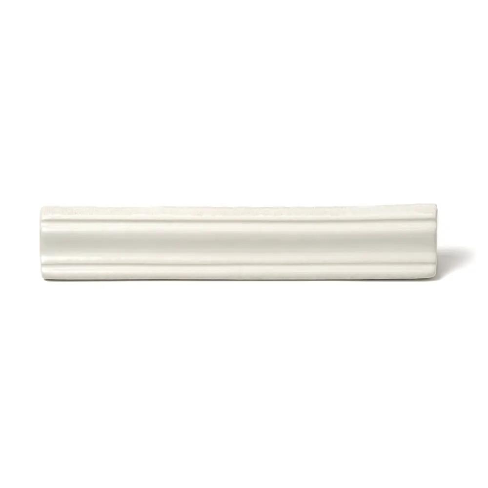 Blush Cream Glossy Finish Trim Ceramic Moldings 1x6 closeup 1