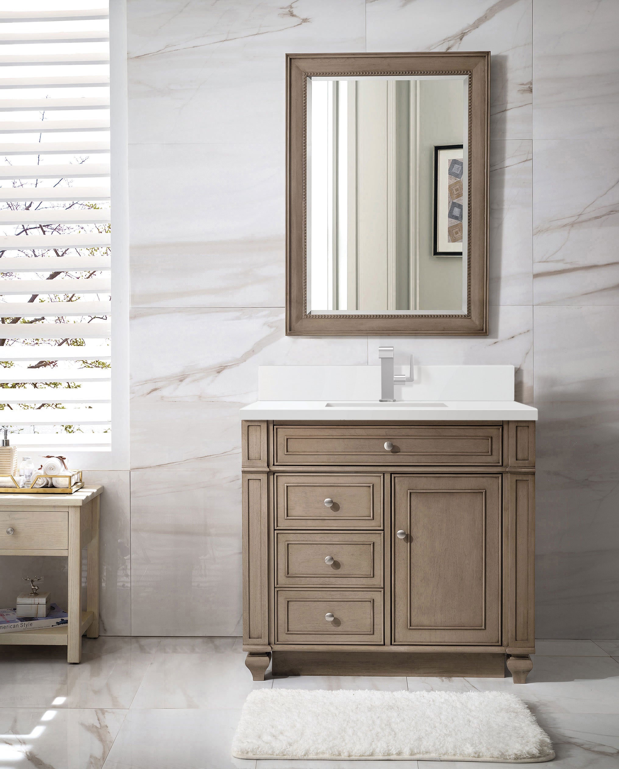 James Martin Bristol 36" Single Bathroom Vanity, Whitewashed Walnut, view 29