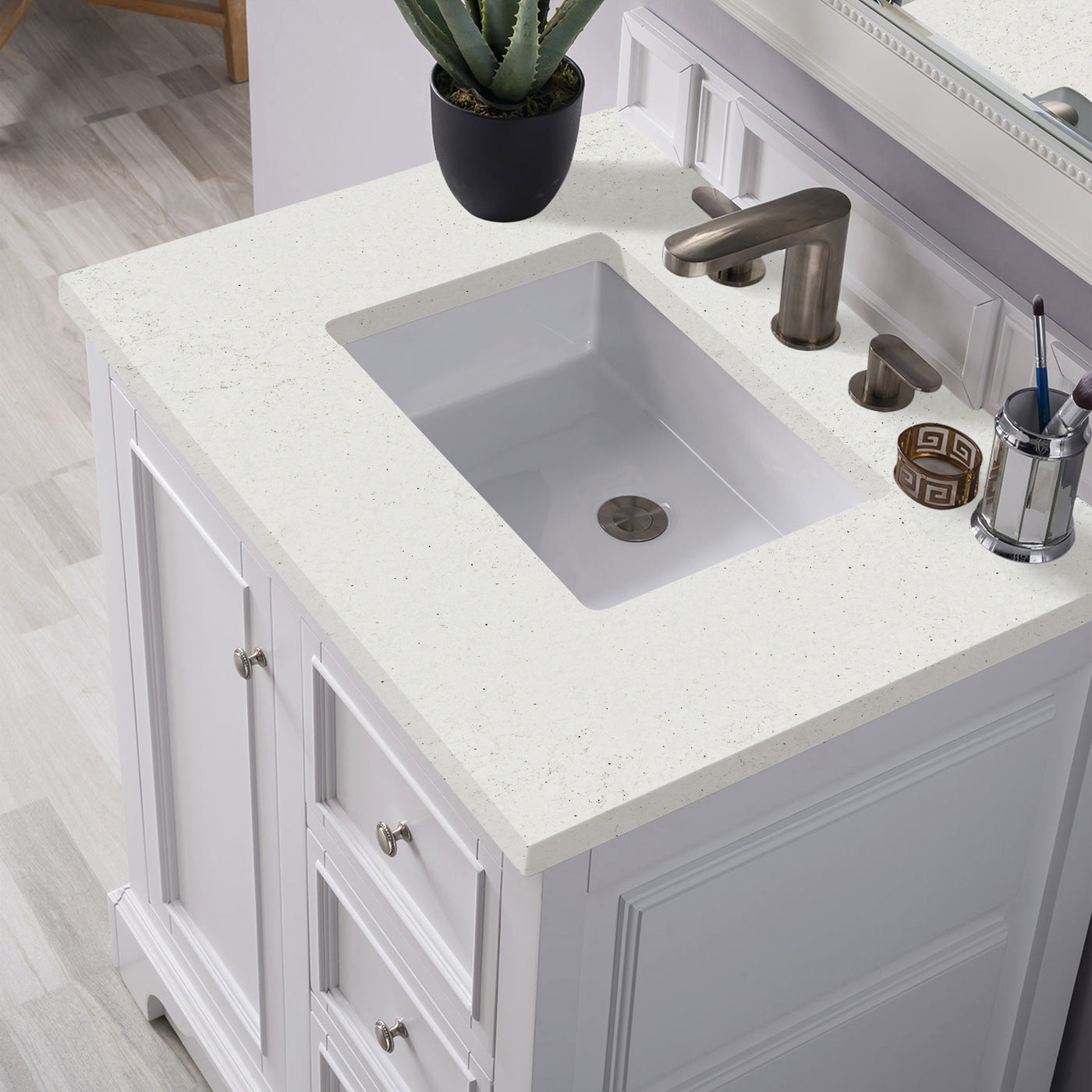 James Martin De Soto 30" Single Bathroom Vanity, Bright White, view 22