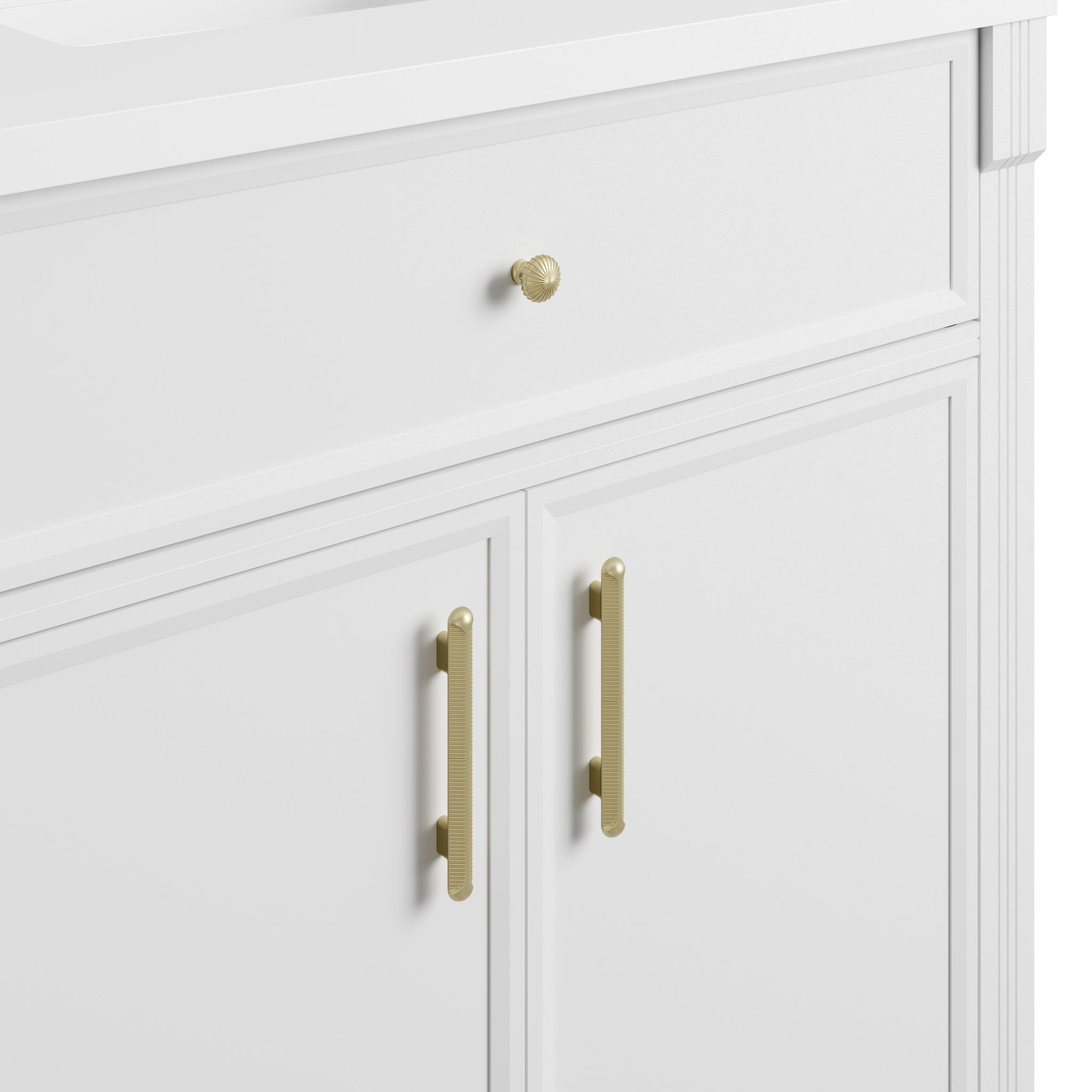 James Martin Bellshire 72" Double Bathroom Vanity, Bright White, view 22