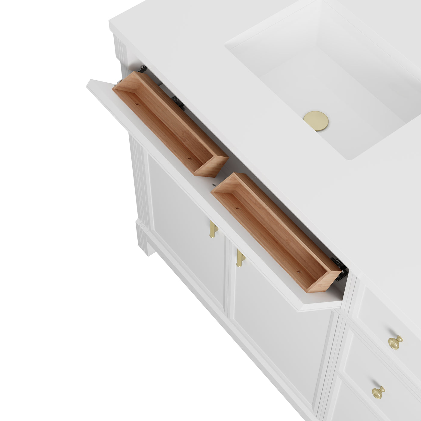 James Martin Bellshire 72" Double Bathroom Vanity, Bright White, view 26