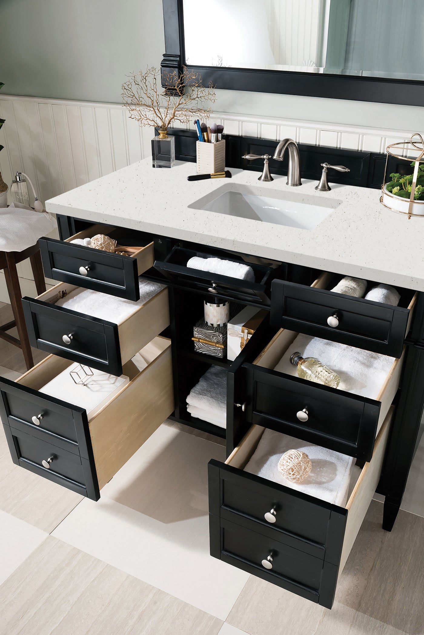 James Martin Brittany 48" Single Bathroom Vanity, Black Onyx, view 28