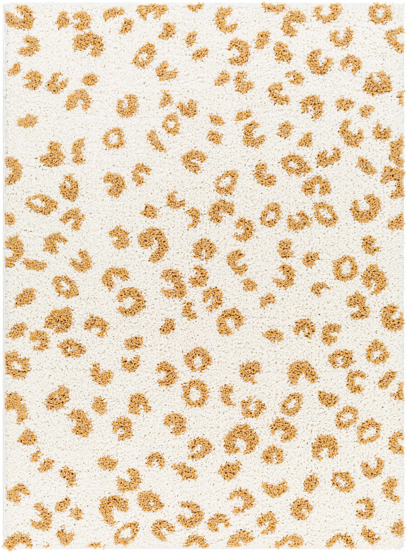 Altin Leopard Print White Area Rug by Hauteloom