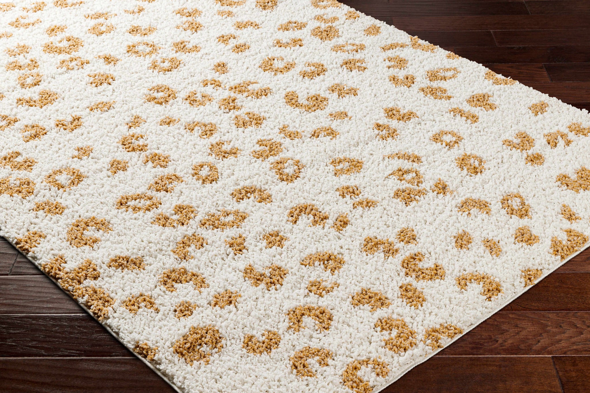 Altin Leopard Print White Area Rug by Hauteloom