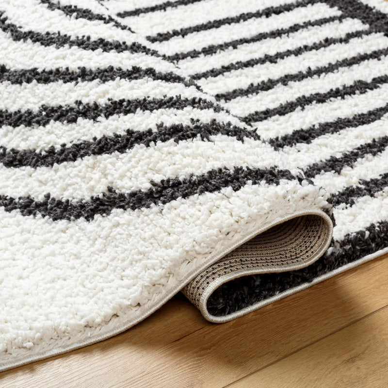 Bauer Plush Black Rainbow Rug - Clearance by Boutique Rugs