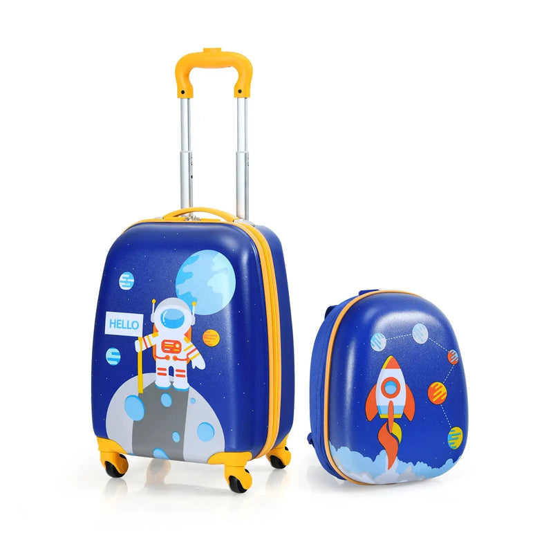 2 Pieces Kids Luggage Sets with Backpack and Suitcase for Travel by DirectDeals