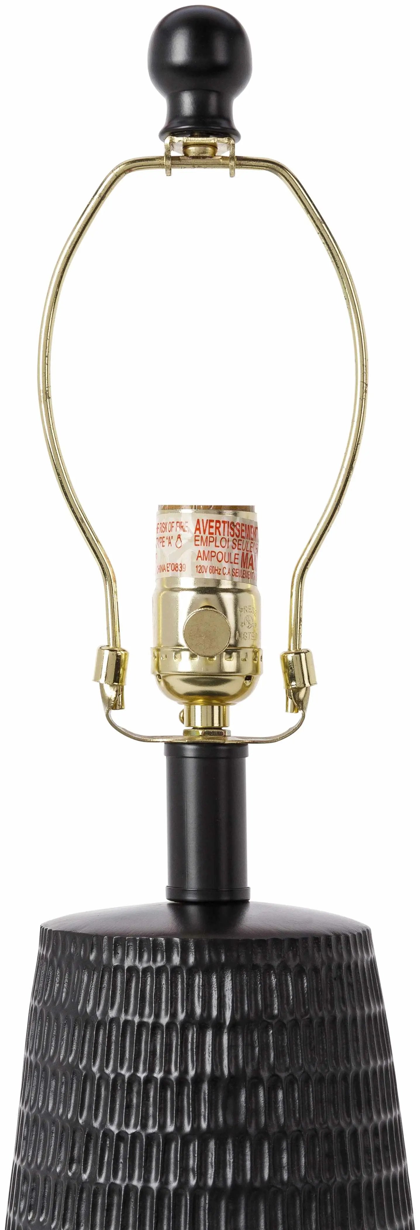Berehomet Black Table Lamp by Boutique Rugs