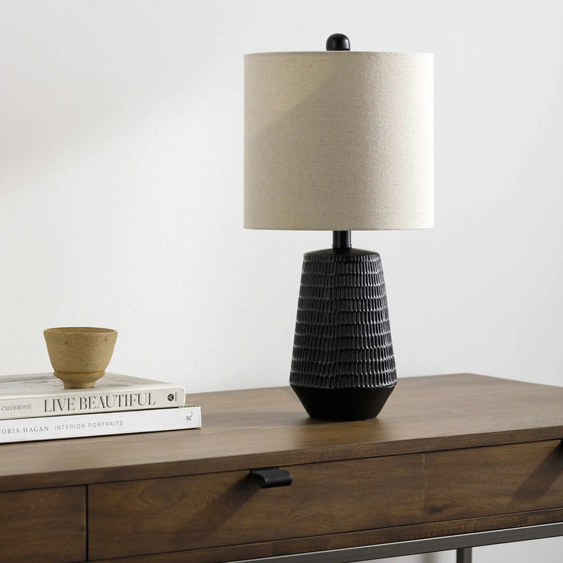 Berehomet Black Table Lamp by Boutique Rugs