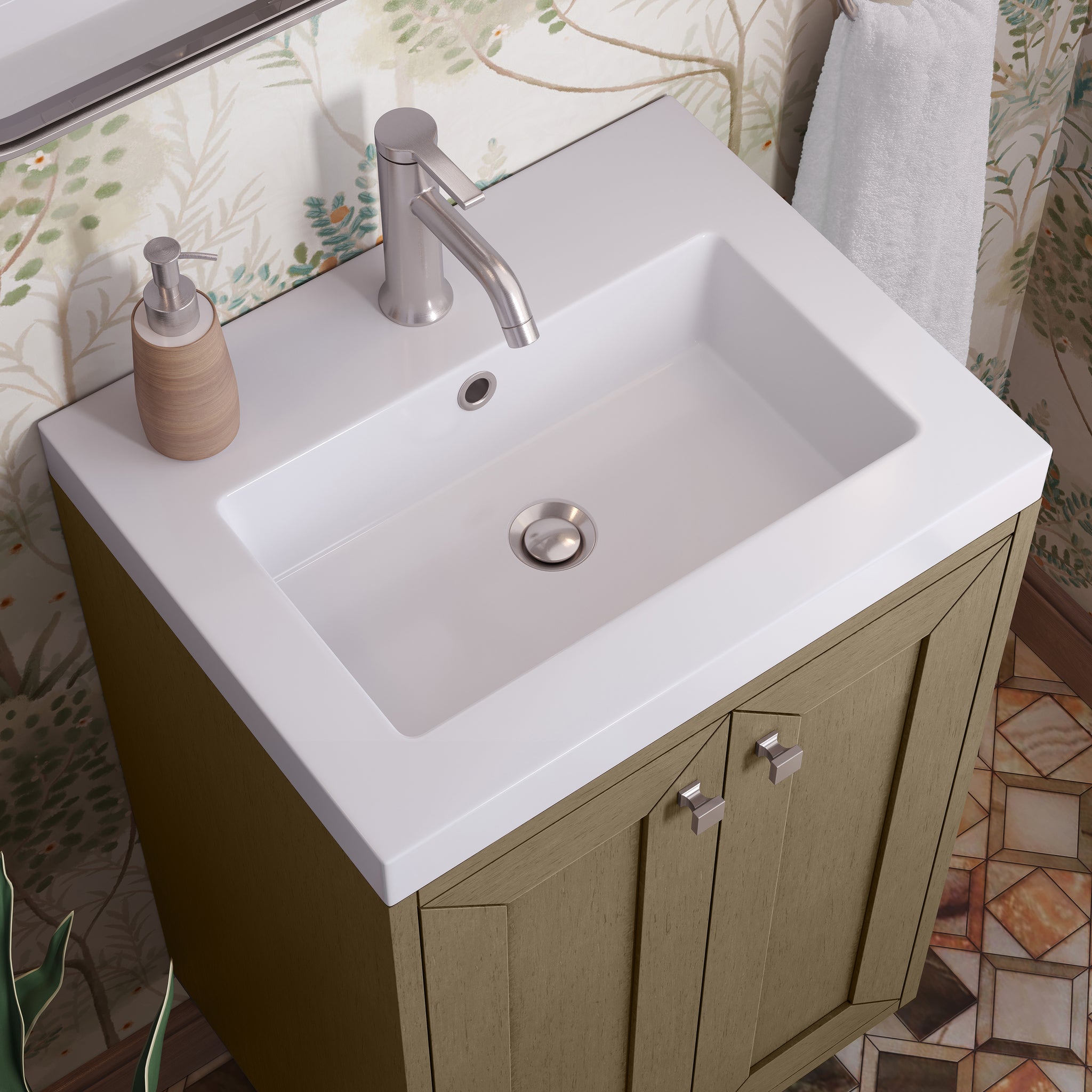 James Martin Chianti 20" Floating Single Bathroom Vanity, Walnut Whisper, view 9