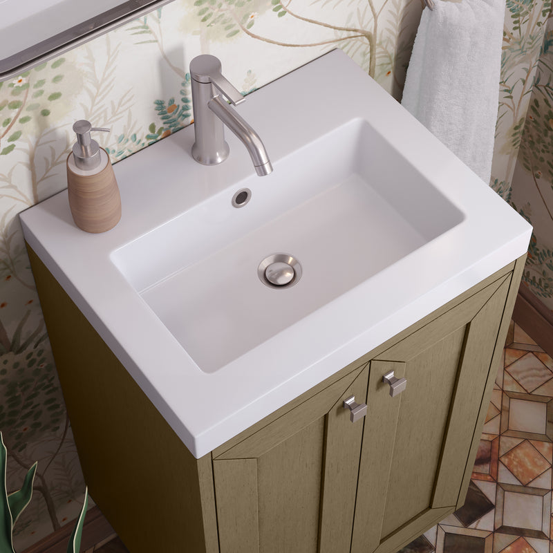 James Martin Chianti 20" Floating Single Bathroom Vanity, Walnut Whisper, view 9
