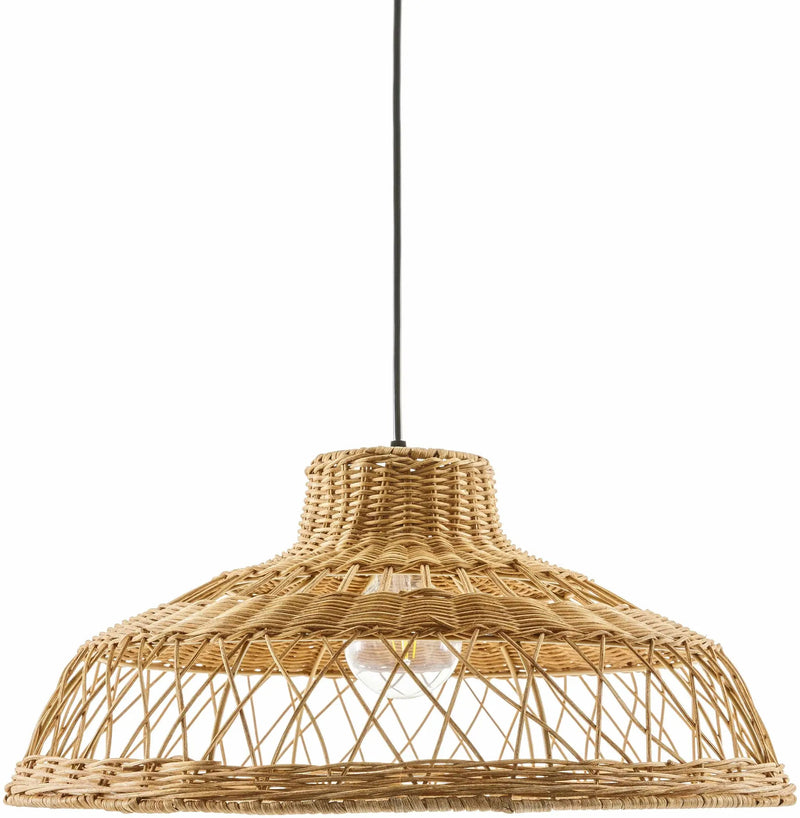 Bailleval Dark Brown Rattan Pendant by Boutique Rugs