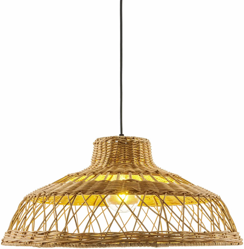 Bailleval Dark Brown Rattan Pendant by Boutique Rugs