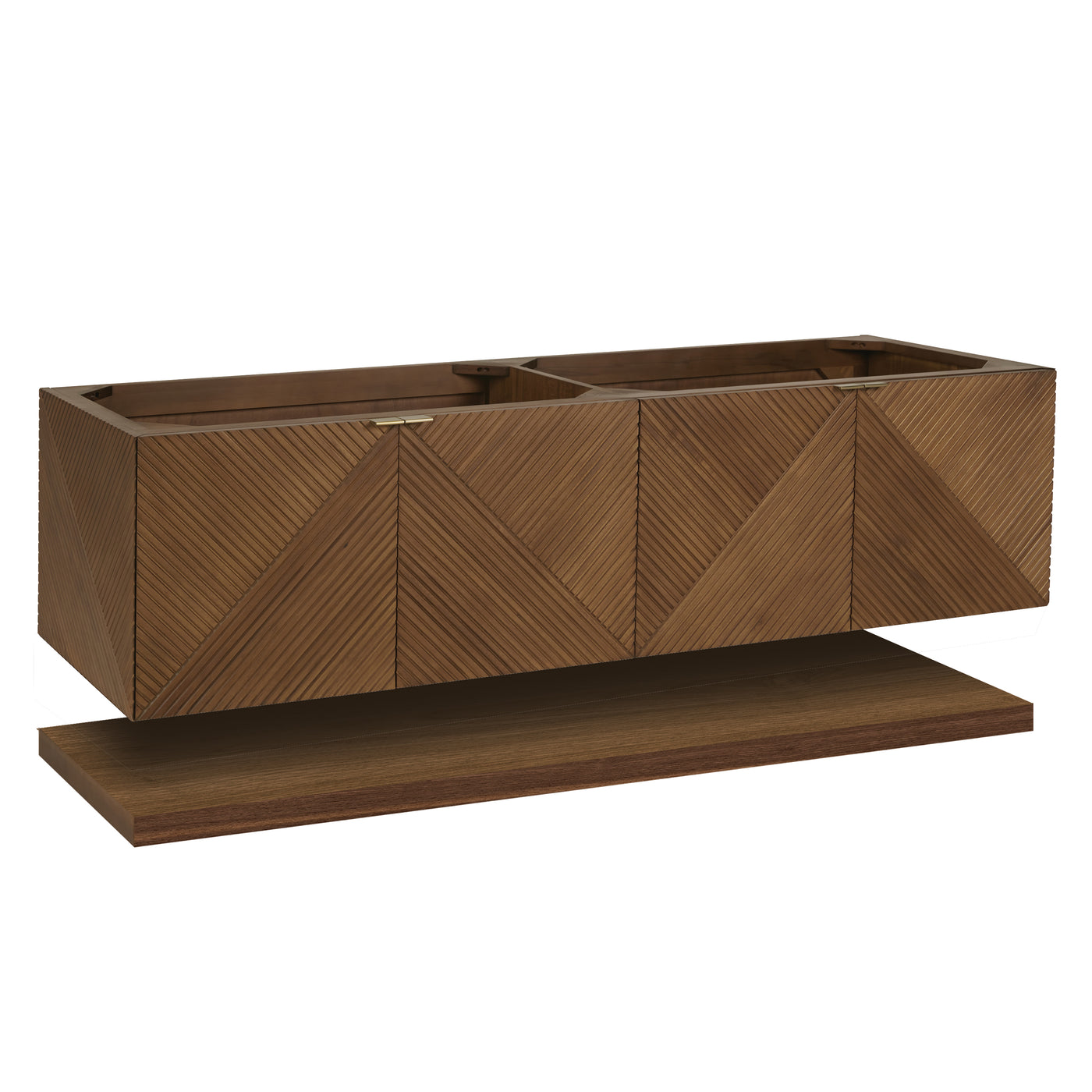 James Martin Marcello 72" Floating Double Bathroom Vanity, Chestnut, cabinet without a countertop